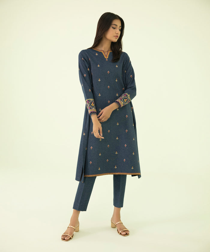 2 PIECE - EMBROIDERED KARANDI SUIT 0U2TEST23V88