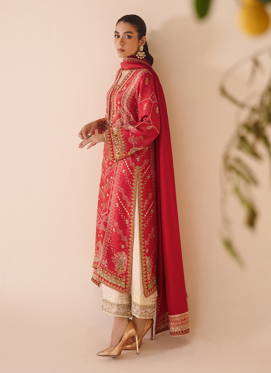 ANEETA CRIMSON SHIRT AND DUPATTA