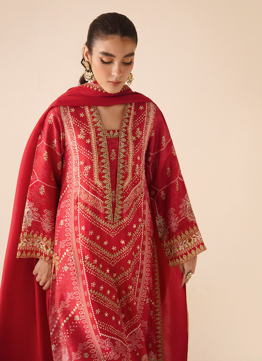 ANEETA CRIMSON SHIRT AND DUPATTA