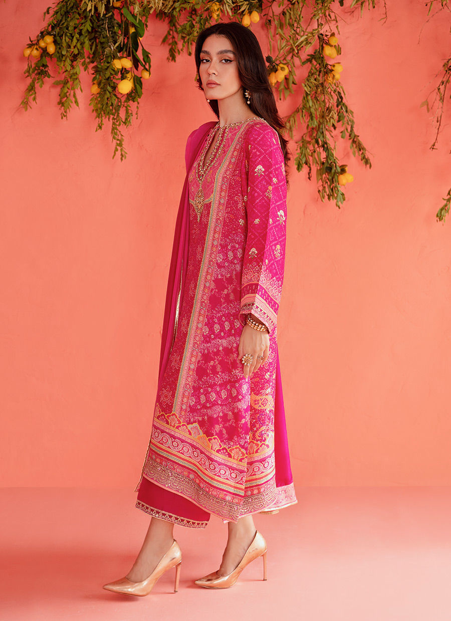 ASHA MAGENTA SHIRT AND DUPATTA