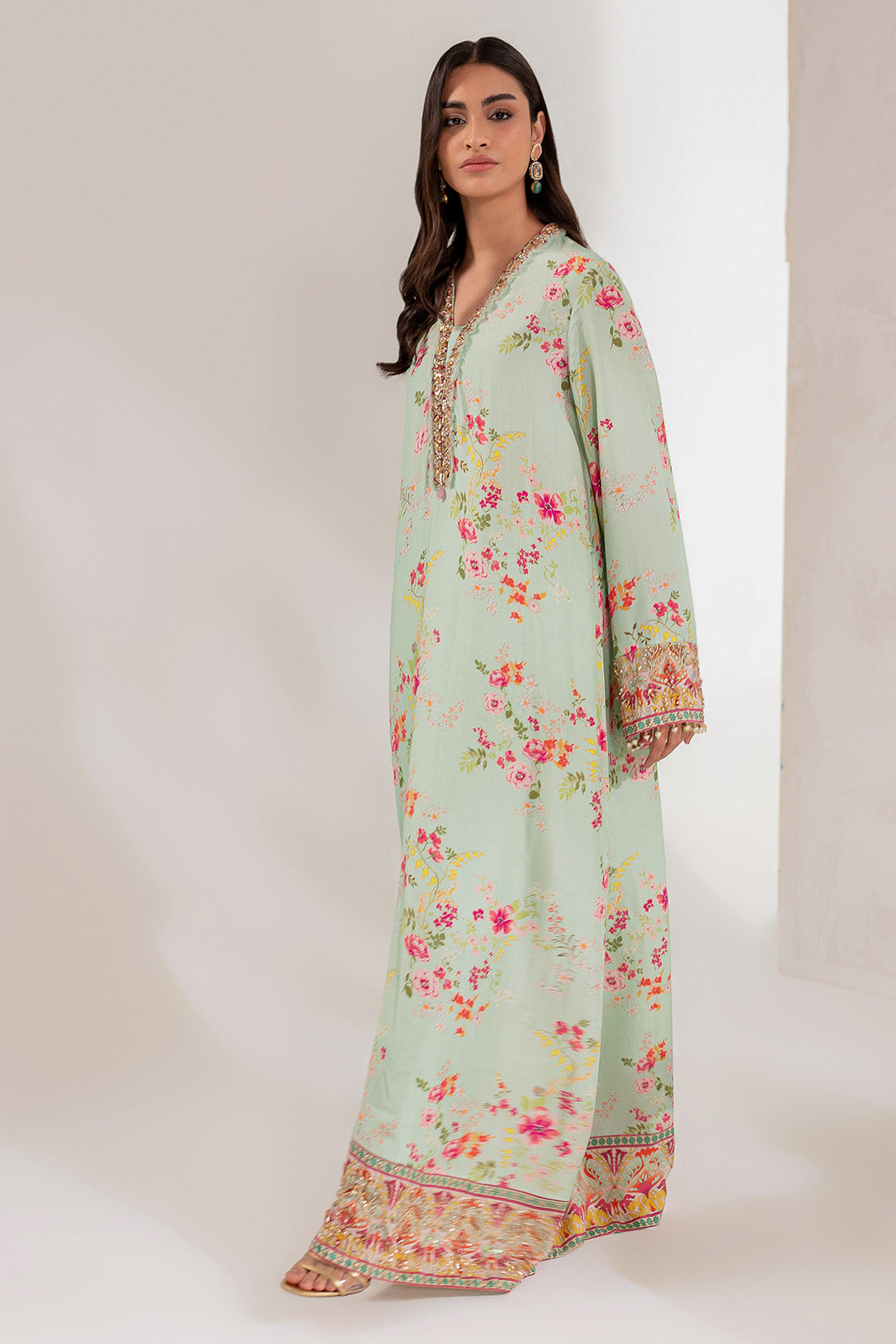 MINT BLOOM KAFTAN (D-17)