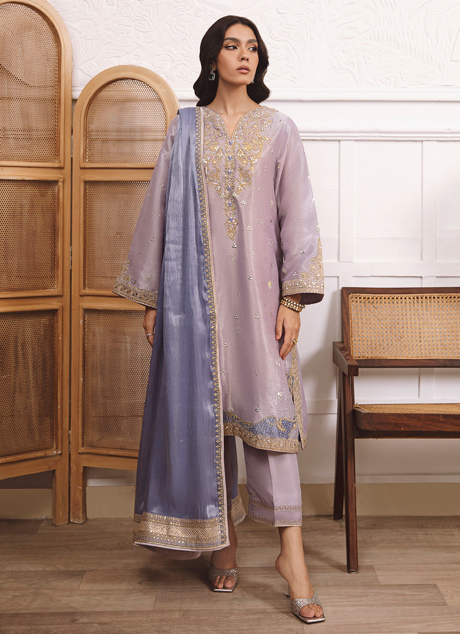 ELIF LAVENDER SHIRT AND DUPATTA