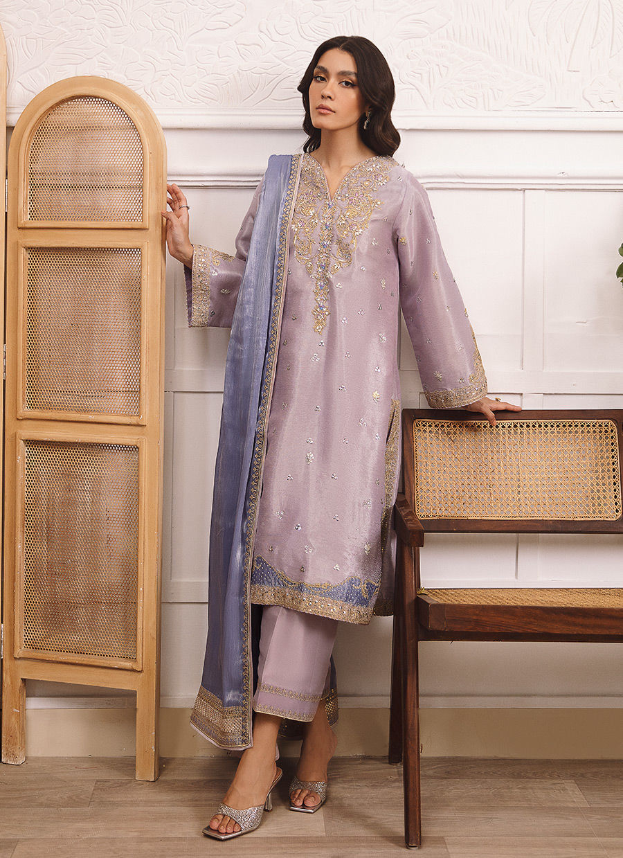 ELIF LAVENDER SHIRT AND DUPATTA