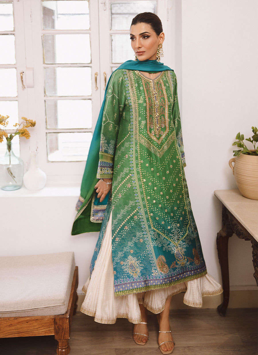 IZMA OMBRE SHIRT AND DUPATTA