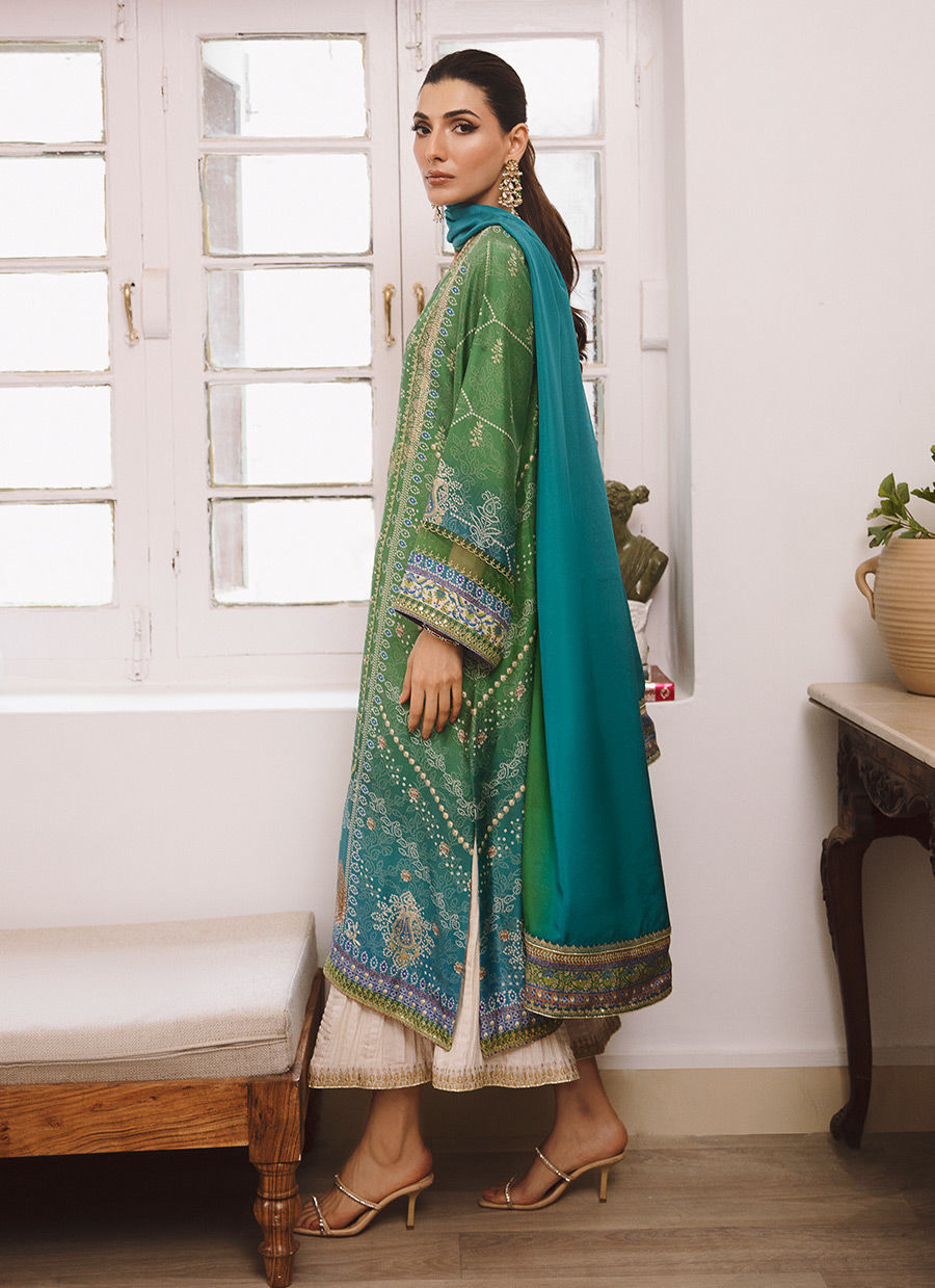 IZMA OMBRE SHIRT AND DUPATTA