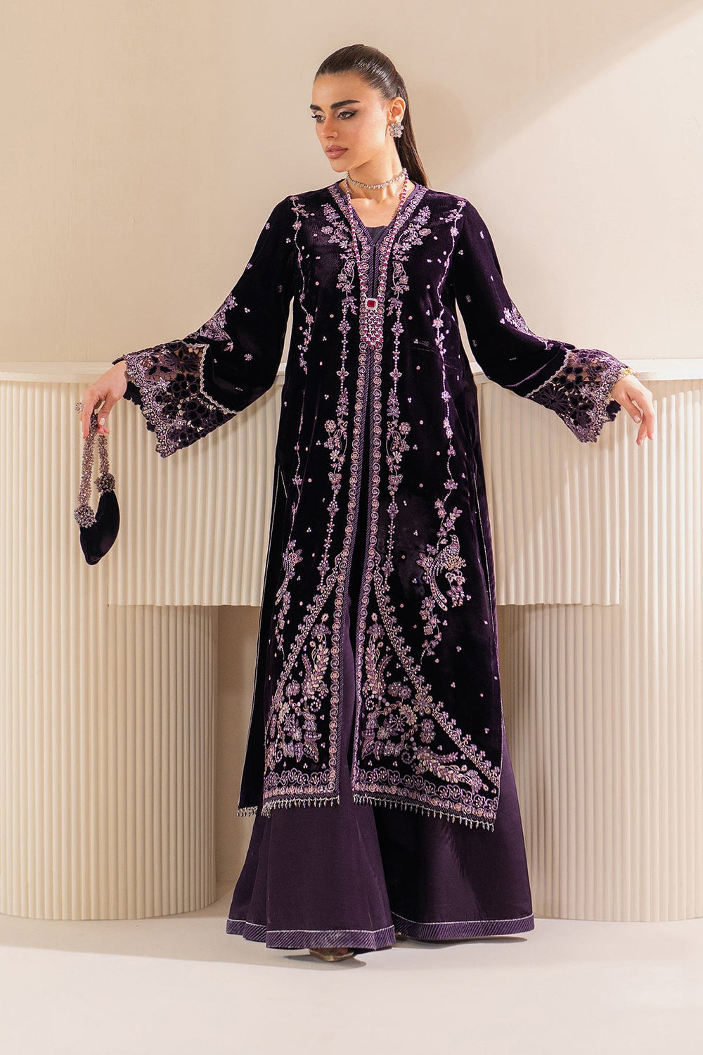 EMBROIDERED VELVET UF-757