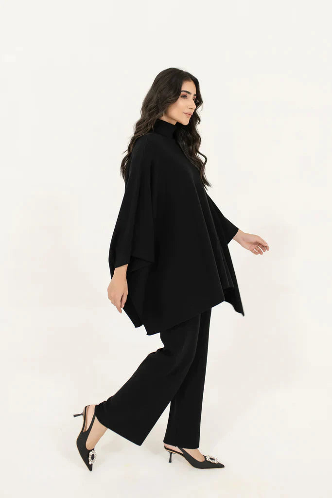 Lily Knitted Cape Black Separates