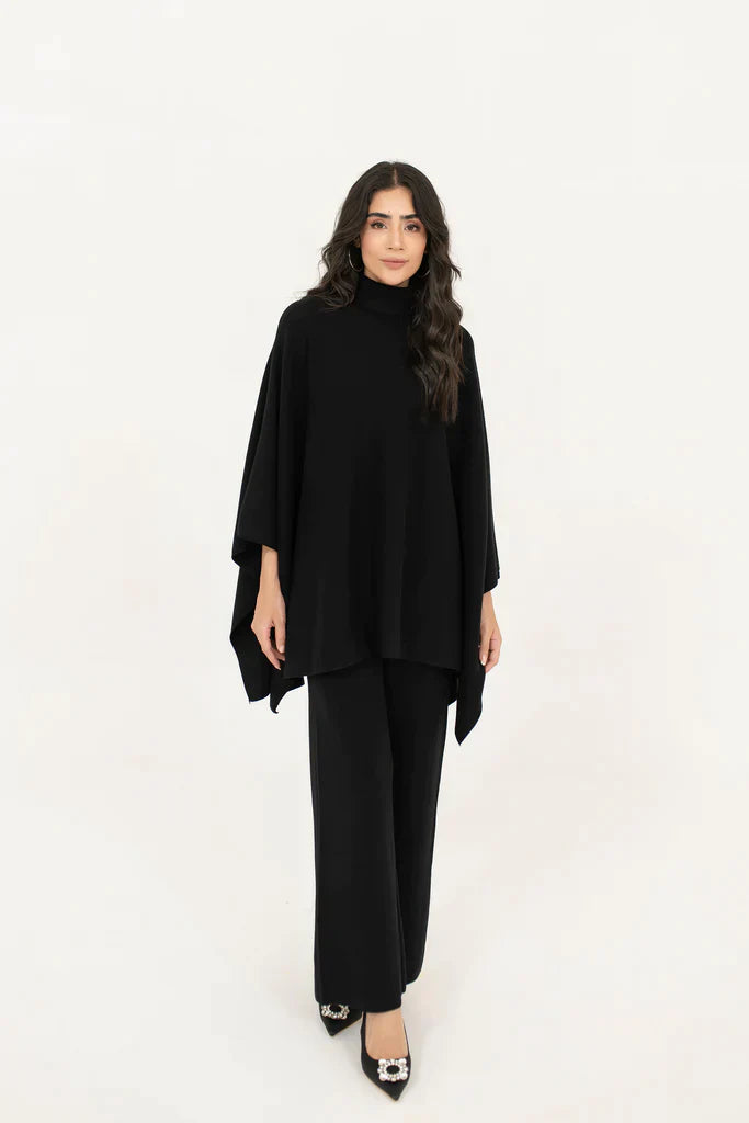 Lily Knitted Cape Black Separates