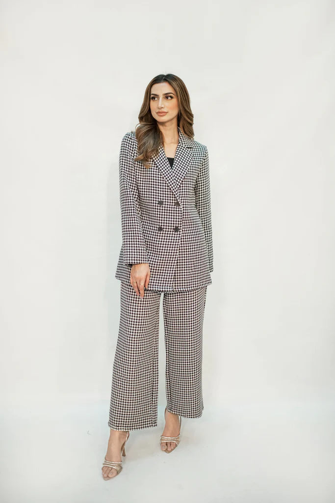 Charlotte Chequered Tweed Double Breasted Suit