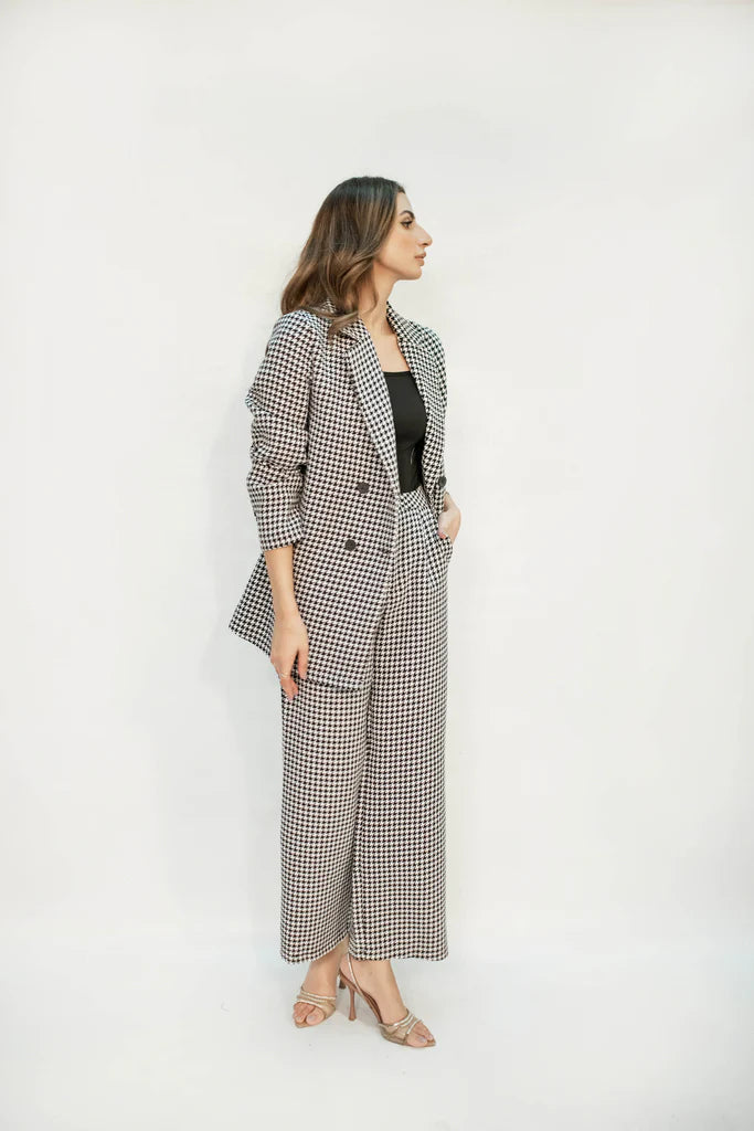 Charlotte Chequered Tweed Double Breasted Suit