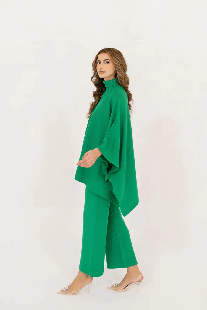 Lily Knitted Cape Green Separates