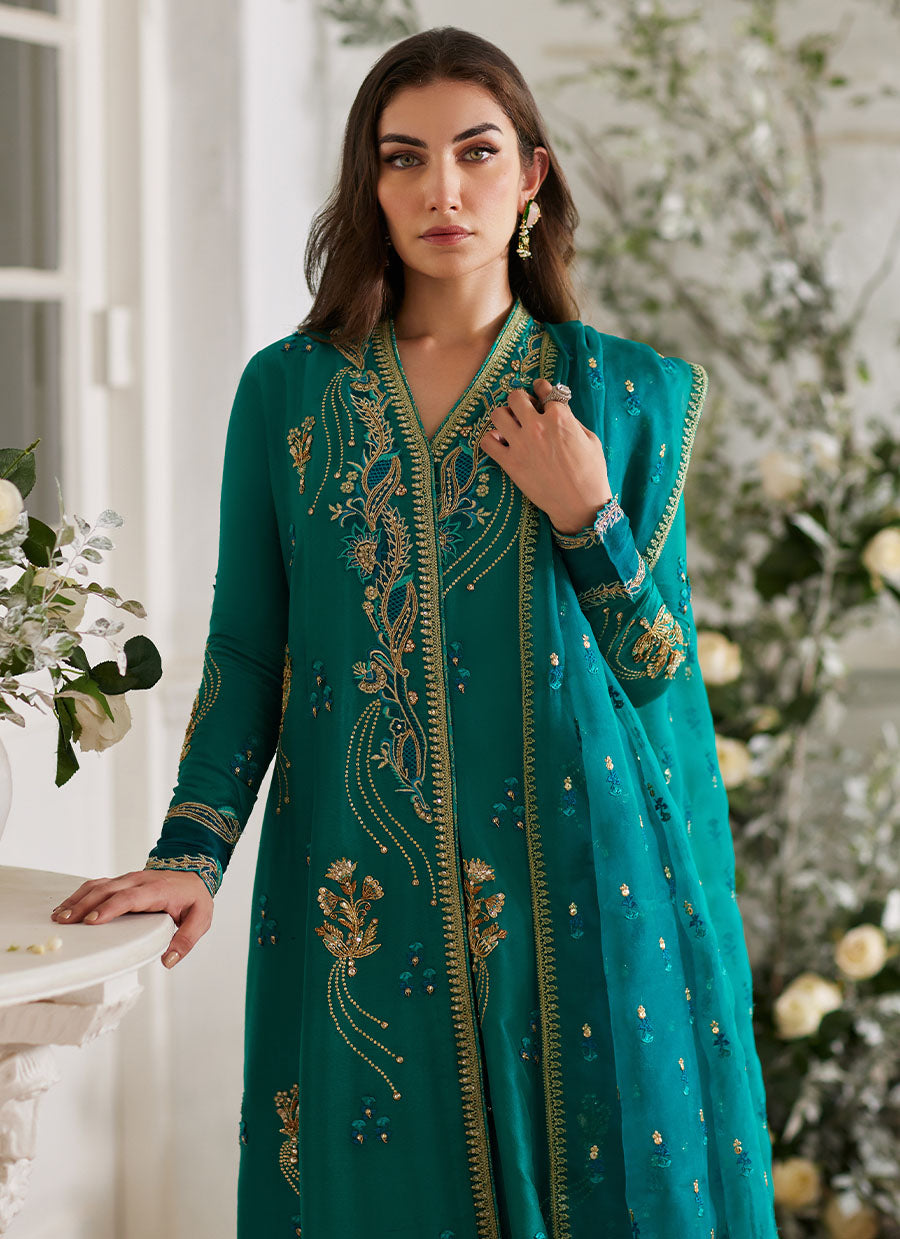 Ayda Sea Green Shirt and Dupatta