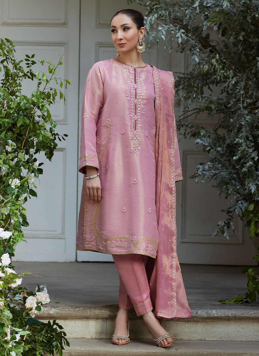 Cisel Pink Shirt and Dupatta