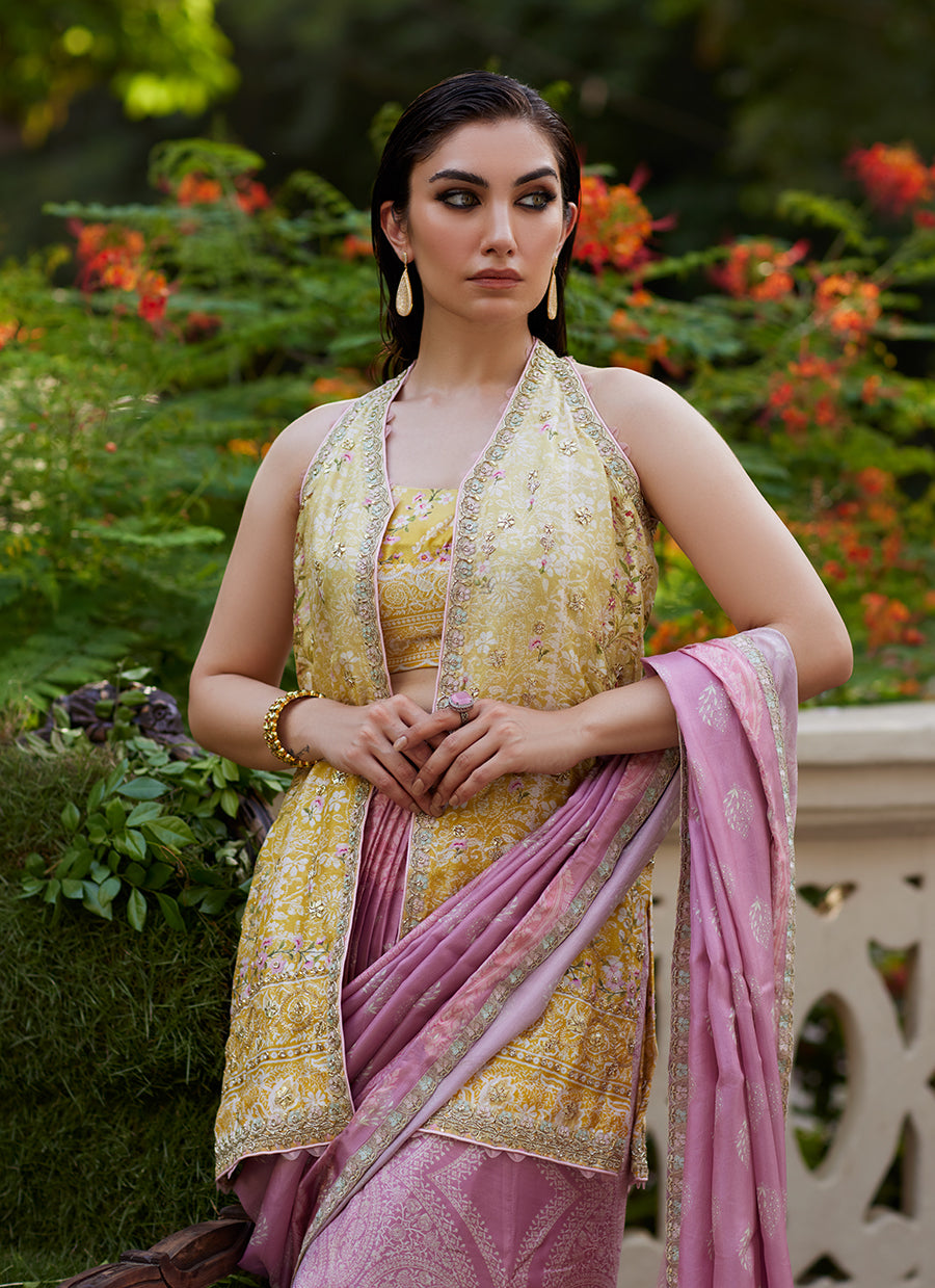 Iqala Saree, Blouse And Jacket