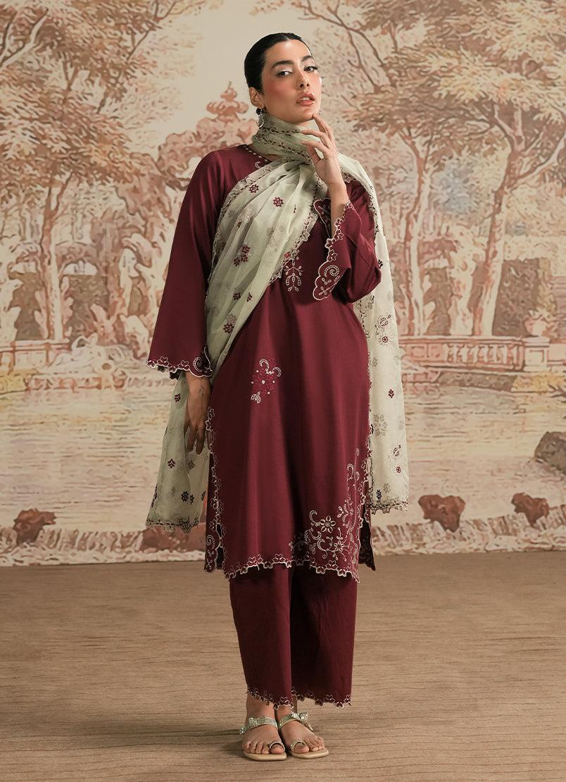 3 PC Luxury Embroidered Suit ICSTE-213885-12439