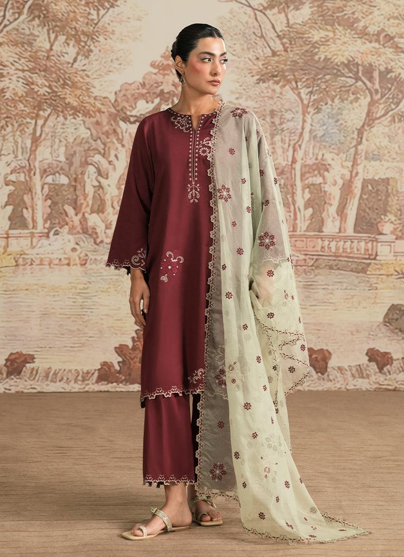 3 PC Luxury Embroidered Suit ICSTE-213885-12439