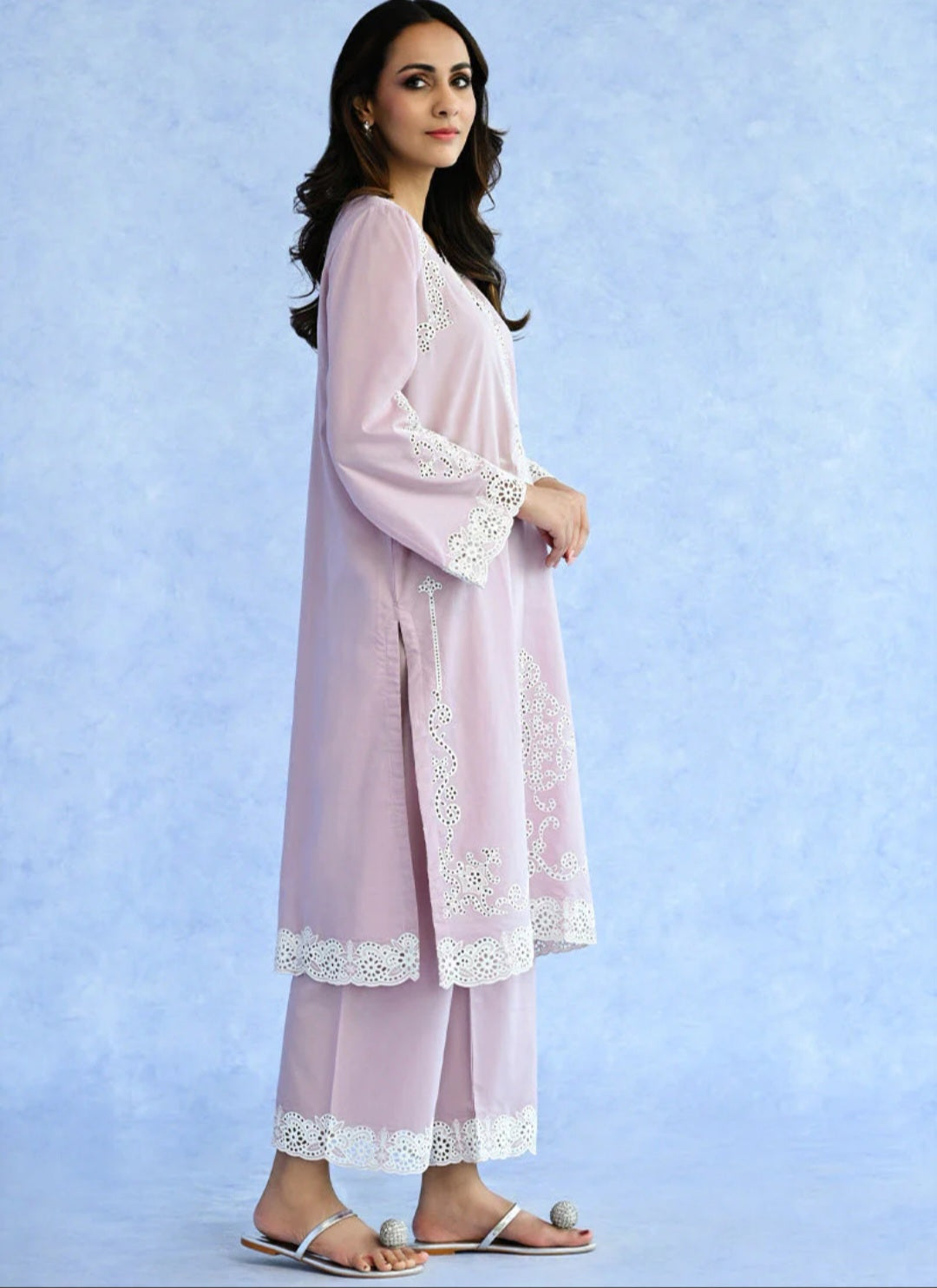 Mauve Embroidered CO-ORD Set