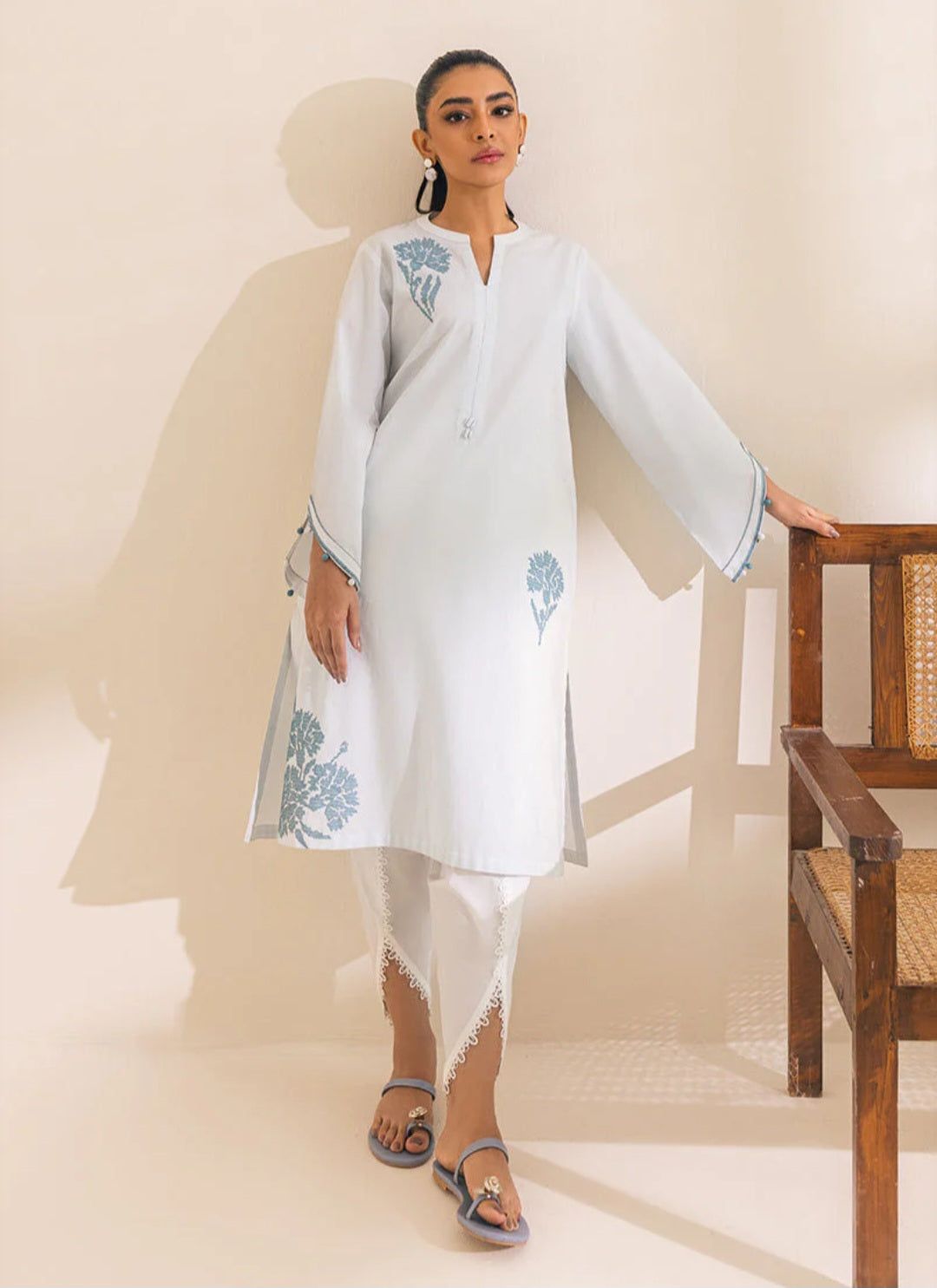 Ice Blue Kurta