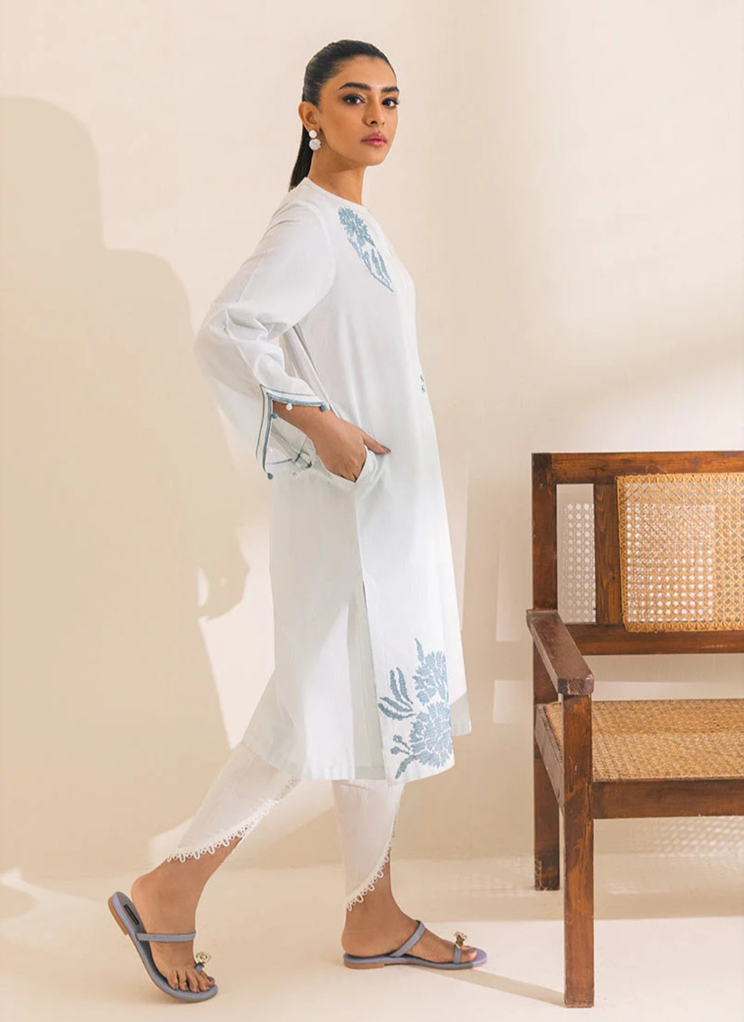 Ice Blue Kurta