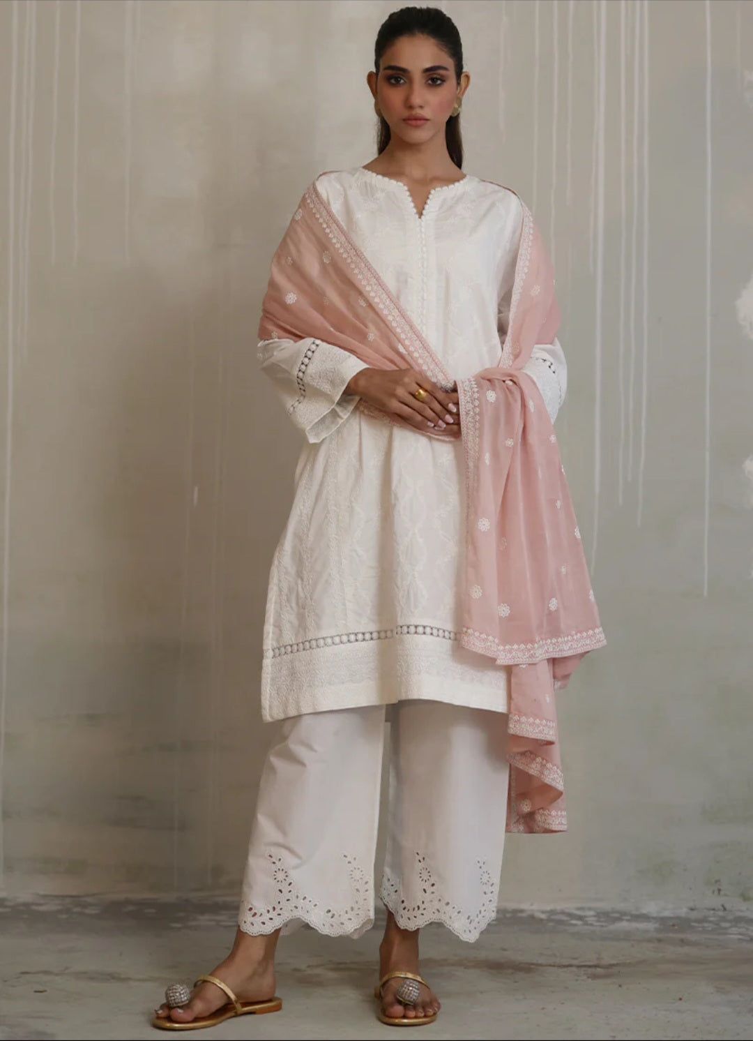 2 PC Chikankari Shirt & Dupatta 18766