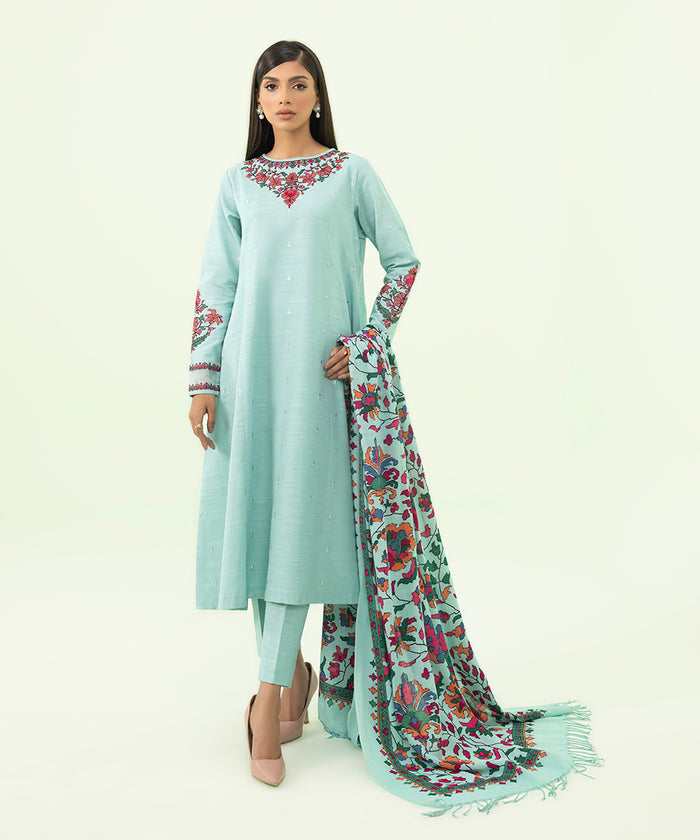 2 PIECE - PRINTED LIGHT KHADDAR SUIT 00U2TDY23V69