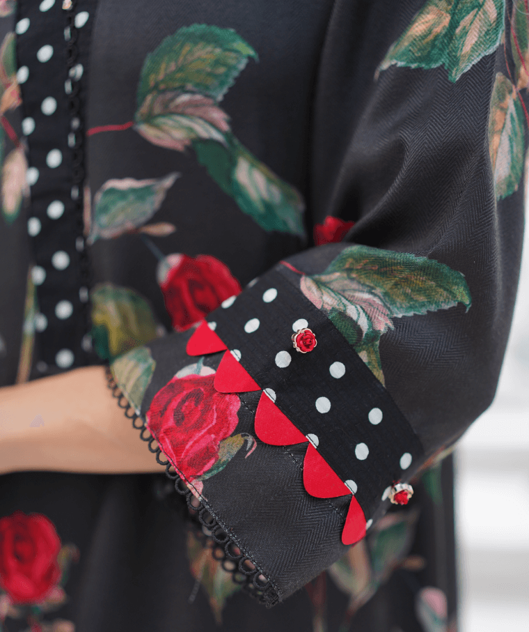 Long Stem Roses on Black